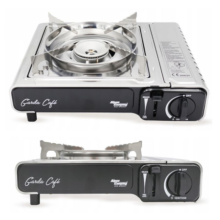 ALPEN CAMPING Kuchenka turystyczna GARDA CAFE gazowa na kartusz stal nierdzewna