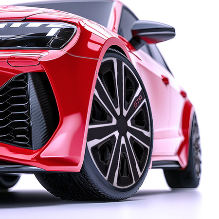 GÓRECKI Kołpaki GTR CARBON SILVER BLACK 16"