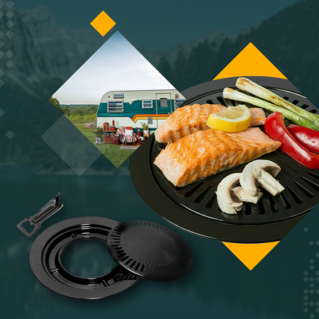 ALPEN CAMPING Kuchenka turystyczna MOUNT EVEREST x1 + IMEX Nakładka grillowa 30,5cm x1