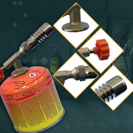 ELICOTECH Palnik gazowy RK-5003C gwint 7/16 x1 +  ELICOCAMP Kartusz Gazowy 500g x3