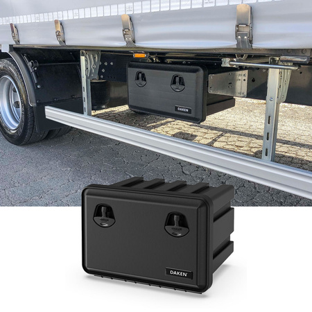 DAKEN Skrzynka narzędziowa JUST 600x415x460 74l / 50kg + DAKEN Uchwyty montażowe / wsporniki do skrzynek narzędziowych zestaw