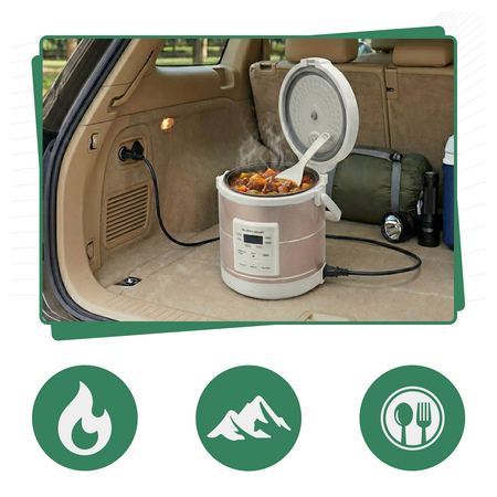 Multicooker turystyczny ryżowar samochodowy 1,6l 180W 12V 24V