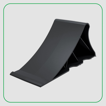 LOKHEN Klin pod koła do przyczepki samochodu NANO 10 225x90x100mm + LOKHEN Uchwyt wspornik mocujący FLATY do klina NANO 10