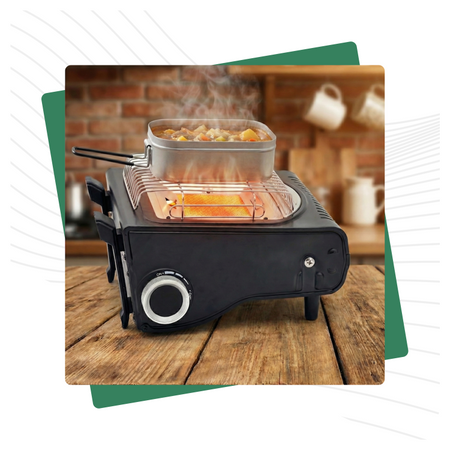 Piecyk gazowy turystyczny z funkcją kuchenki