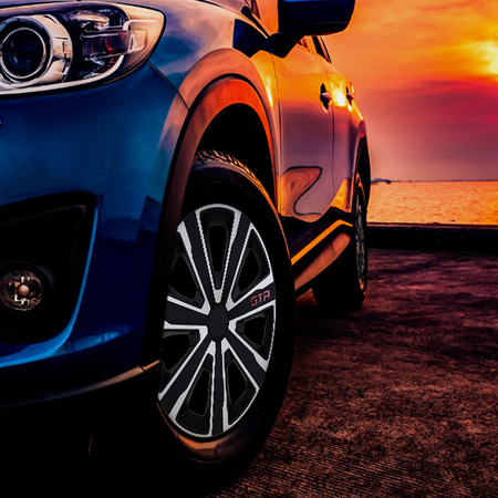 GÓRECKI Kołpaki GTR CARBON SILVER BLACK 16"