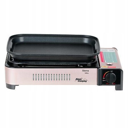 ALPEN CAMPING Grill turystyczny SIERRA K2000 x1 + ALPEN CAMPING BRYTFANNA DO GRILLA SIERRA x1