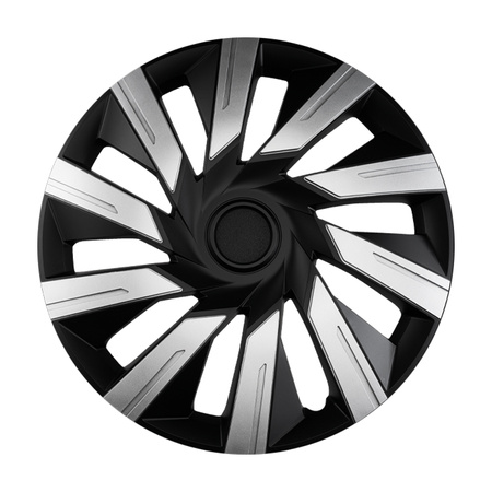 GÓRECKI Kołpaki samochodowe TECNA silver black 15"