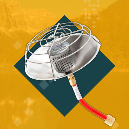 AG Promiennik turystyczny na butlę gazową SMYK 1,1kW + VITKOVICE MILMET Butla gazowa turystyczna 1kg 2,4l przyłącze 3/8'' od góry PROPAN - BUTAN, LPG