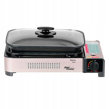 ALPEN CAMPING Grill turystyczny SIERRA K2000 x1 + ALPEN CAMPING BRYTFANNA DO GRILLA SIERRA x1