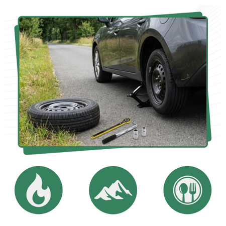 Podnośnik samochodowy trapezowy 1,5T + klucz do kół 17 19 21 23mm + torba