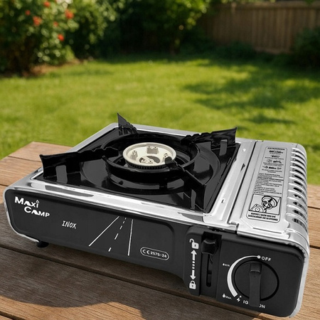 MaxiCamp Kuchenka turystyczna gazowa na kartusz INOX