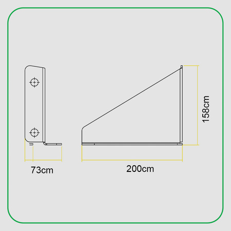 LOKHEN Wsporniki uchwyty montażowe zbiornika na wodę 18L SQUARE poziome