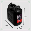 BREMHER Kanister na paliwo 10L plastikowy + lejek HOMOLOGACJA czarny