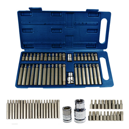 HERMON ZESTAW kluczy imbus torx spline hex bitów 1/2" 3/8" 40 elementów