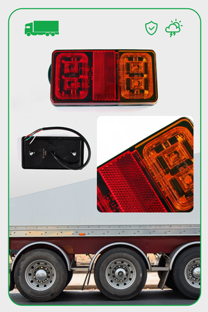 KAMAR Zestaw lamp tylnych do przyczepki 12/24V 16x LED przewód 7,5m