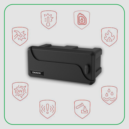 DAKEN Skrzynka narzędziowa BLACKIT 550x250x295 23l / 20kg jeden zamek