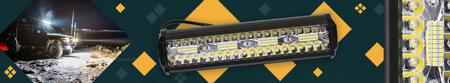 HERMON Panel lampa robocza LED x80 240W 12V 24V 30cm led bar