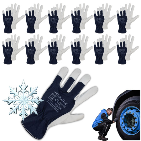 ART.MAS Rękawice ochronne robocze ocieplane RTOP-R WINTER kat.1 skóra licowa kozia r. 10 x12