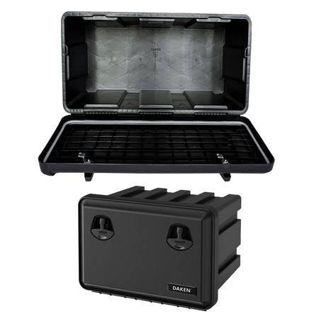 DAKEN Skrzynka narzędziowa JUST 600x415x460 74l / 50kg + DAKEN Uchwyty montażowe / wsporniki do skrzynek narzędziowych zestaw