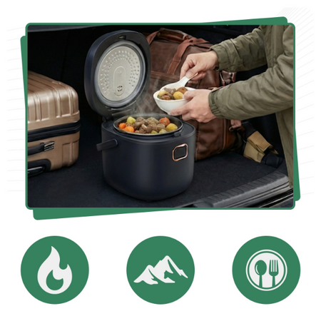Multicooker turystyczny ryżowar samochodowy 2l 200W 12V 24V