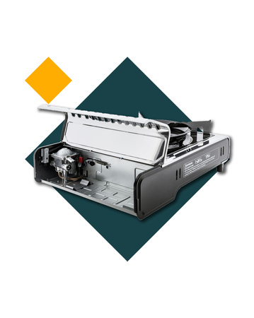 T24 Kuchenka turystyczna ze stali nierdzewnej x1 + ALPEN CAMPING Kartusz Gazowy IK1004 400ml 227g x4