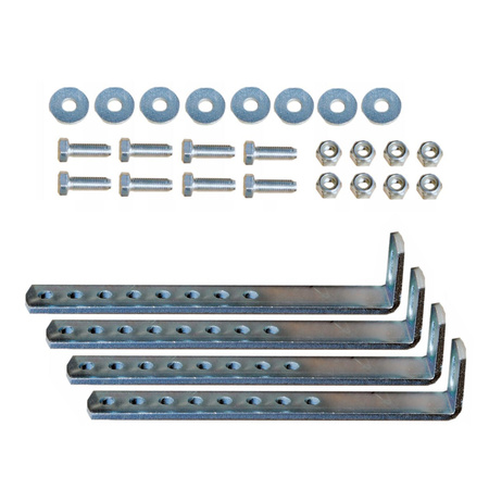 DAKEN Skrzynka narzędziowa JUST 600x415x460 74l / 50kg + DAKEN Uchwyty montażowe / wsporniki do skrzynek narzędziowych zestaw