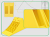 LOKHEN Klin pod koła żółty E36 336x123x148mm
