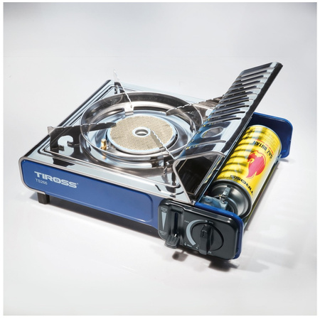 TIROSS Kuchenka turystyczna TS-266 x1 + ALPEN CAMPING Osłona przeciwwiatrowa do kuchenki turystycznej x1