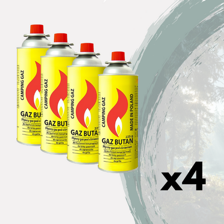Piecyk turystyczny gazowy funkcja kuchenki + INTER GLOBUS Kartusz Gazowy 400ml 227g x4