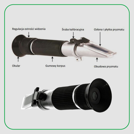 KAMAR Refraktometr tester płynów 4 skale - chłodzenia, spryskiwaczy , AdBlue, elektrolit