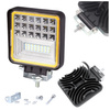 HERMON Lampa robocza halogen LED x42 + COB 126W 10-30V COMBO 110x110x38mm