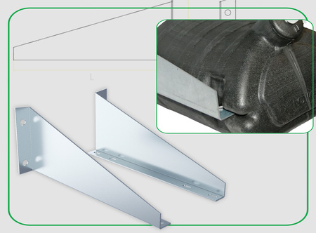 LOKHEN Wsporniki uchwyty montażowe zbiornika na wodę 30L SQUARE poziome