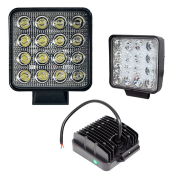 KAMAR Lampa robocza LED 16x LED 24W 2000lm 12/24V spot kwadratowa