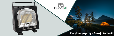 Piecyk gazowy turystyczny z funkcją kuchenki