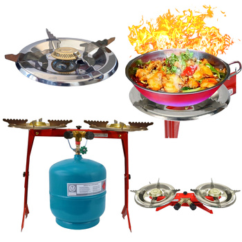 AG Kuchenka turystyczna podwójna na butle gazową ASIA2 duża dwa palniki Ø21cm 2x1,8kW