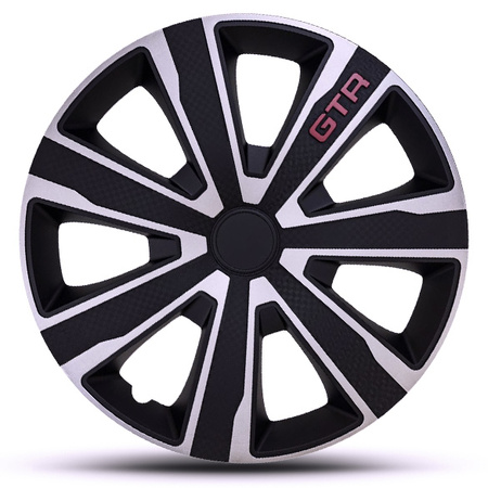 GÓRECKI Kołpaki GTR CARBON SILVER BLACK 16"