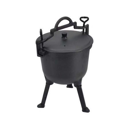 Kociołek myśliwski żeliwny 10 litrów stojący