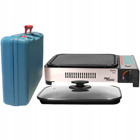 ALPEN CAMPING Grill turystyczny SIERRA K2000 x1 + ALPEN CAMPING BRYTFANNA DO GRILLA SIERRA x1