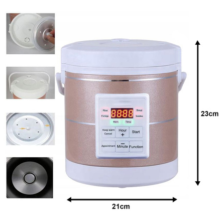 TRAKER Multicooker turystyczny ryżowar samochodowy 1,6l 180W 12V 24V TIR BUS