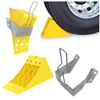 LOKHEN Klin pod koła żółty E36 336x123x148mm + LOKHEN Uchwyt metalowy ocynkowany do klina pod koła E36