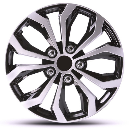 GÓRECKI Kołpaki samochodowe HORNET silver black 15"