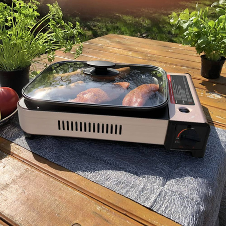 ALPEN CAMPING Grill turystyczny SIERRA K2000 x1 + ALPEN CAMPING BRYTFANNA DO GRILLA SIERRA x1