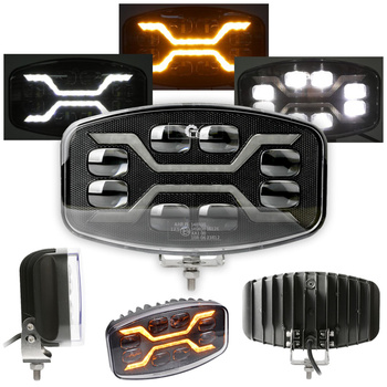 KAMAR Reflektor drogowy LED X SPIDER + poz /strobo amber LM V