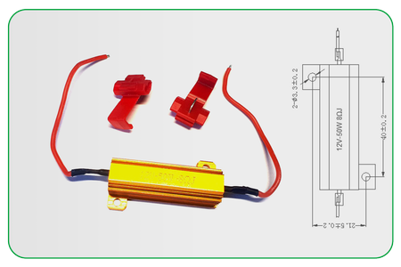 KAMAR Rezystor kierunkowskazu do lamp LED 12V