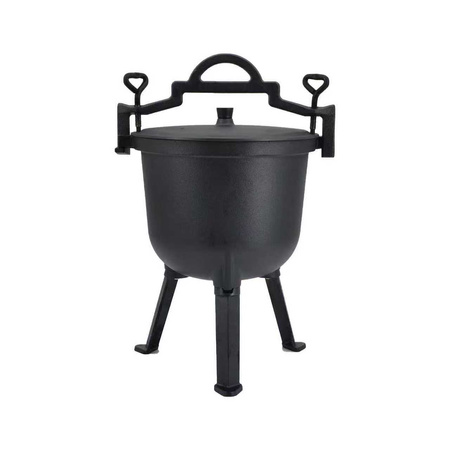 Kociołek myśliwski żeliwny 10 litrów stojący